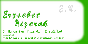 erzsebet mizerak business card